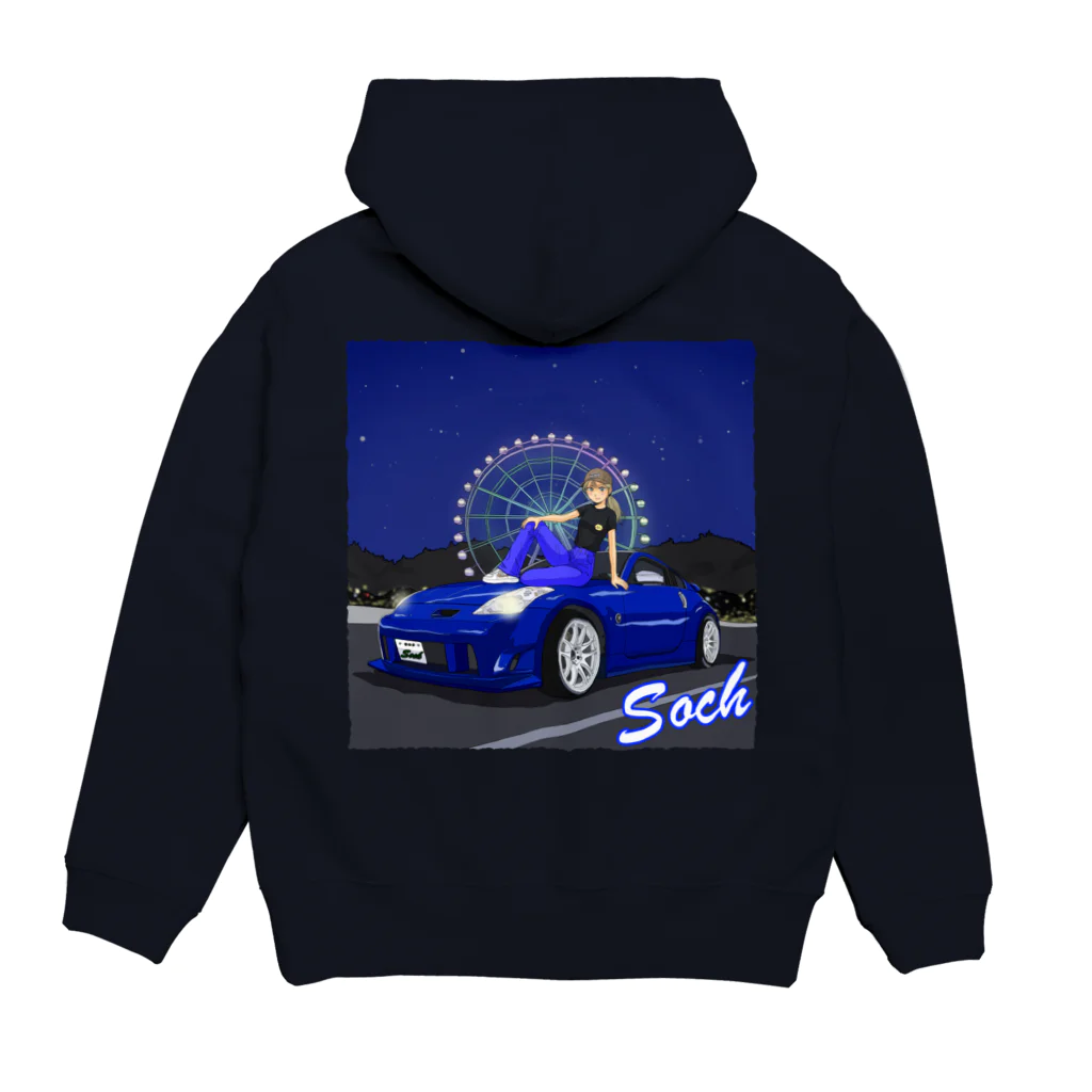 GorontaMotorsのスポーツカー女子 Hoodie:back