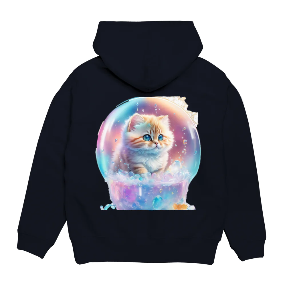 aianimalartyamaのしゃぼんねこd Hoodie:back