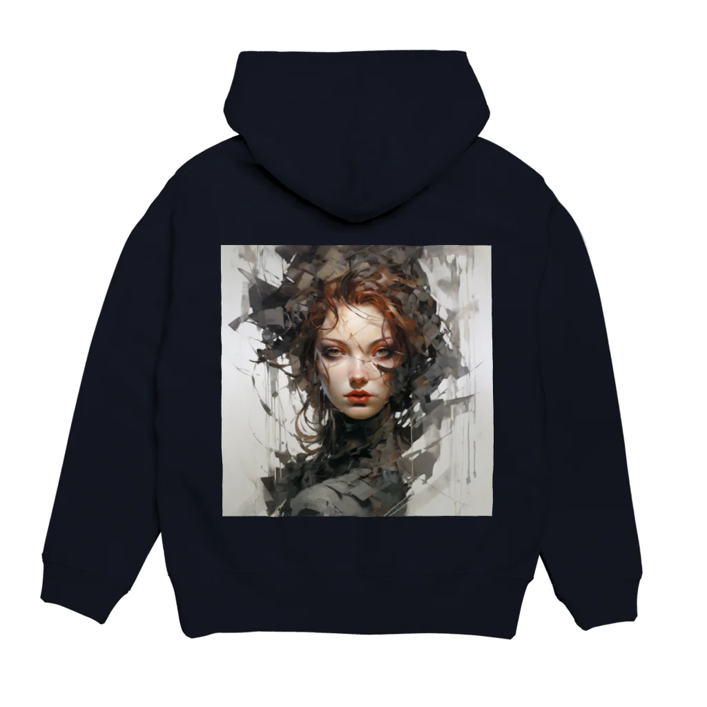 RYUJI-graphicsのAi-woman-1 Hoodie:back