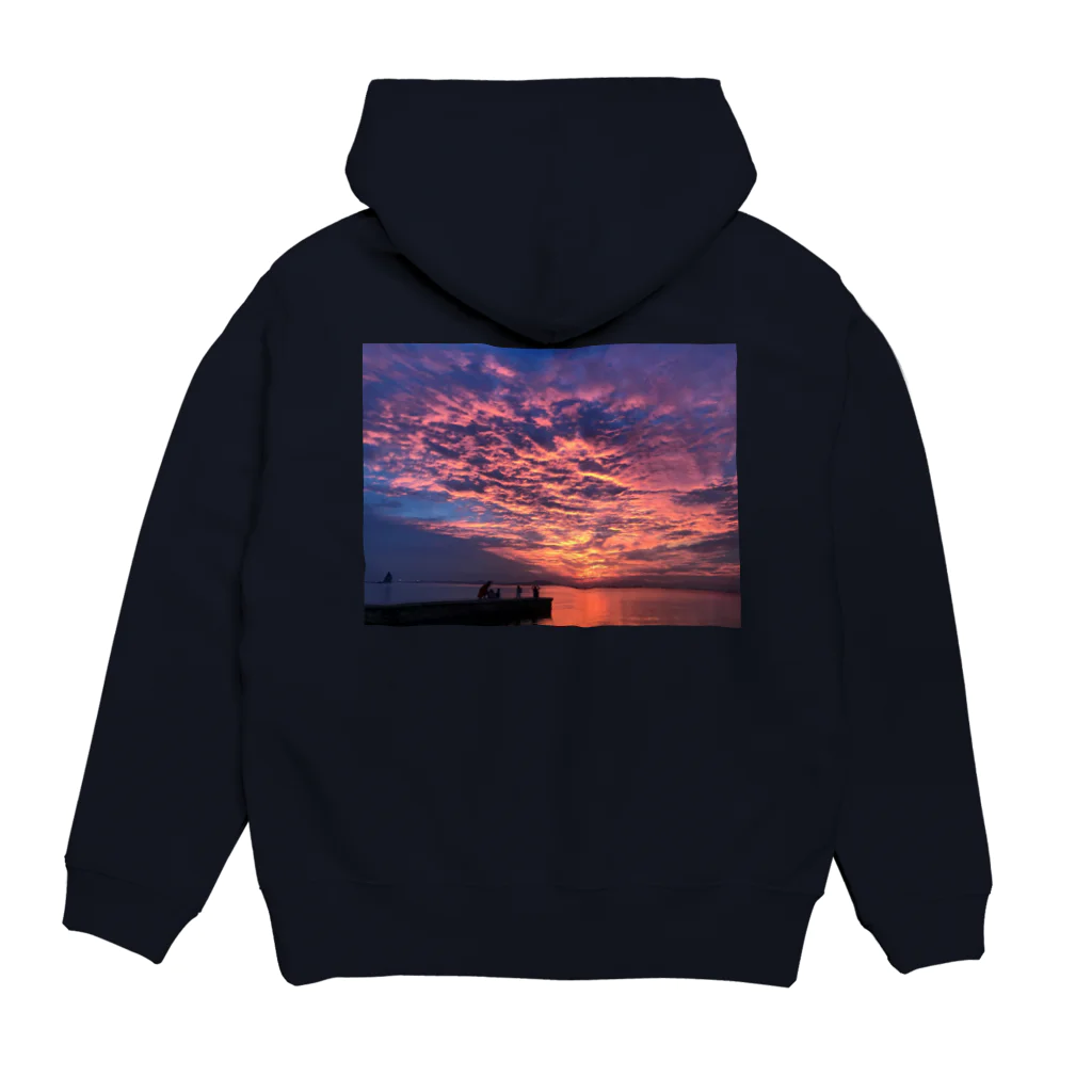 Shinの夕焼け Hoodie:back