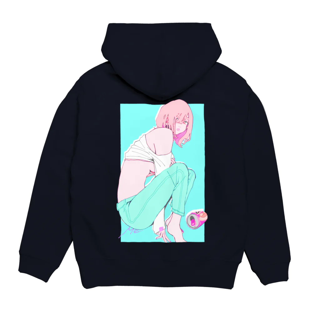 西本マキ MAKI NISHIMOTOの誰かと飲みたいねパーカー 濃色ver. Hoodie:back