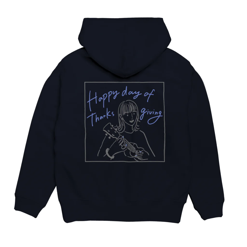 kasumi👸🏻🌹🎶かすこのHappy day of thanks giving スクエア Hoodie:back