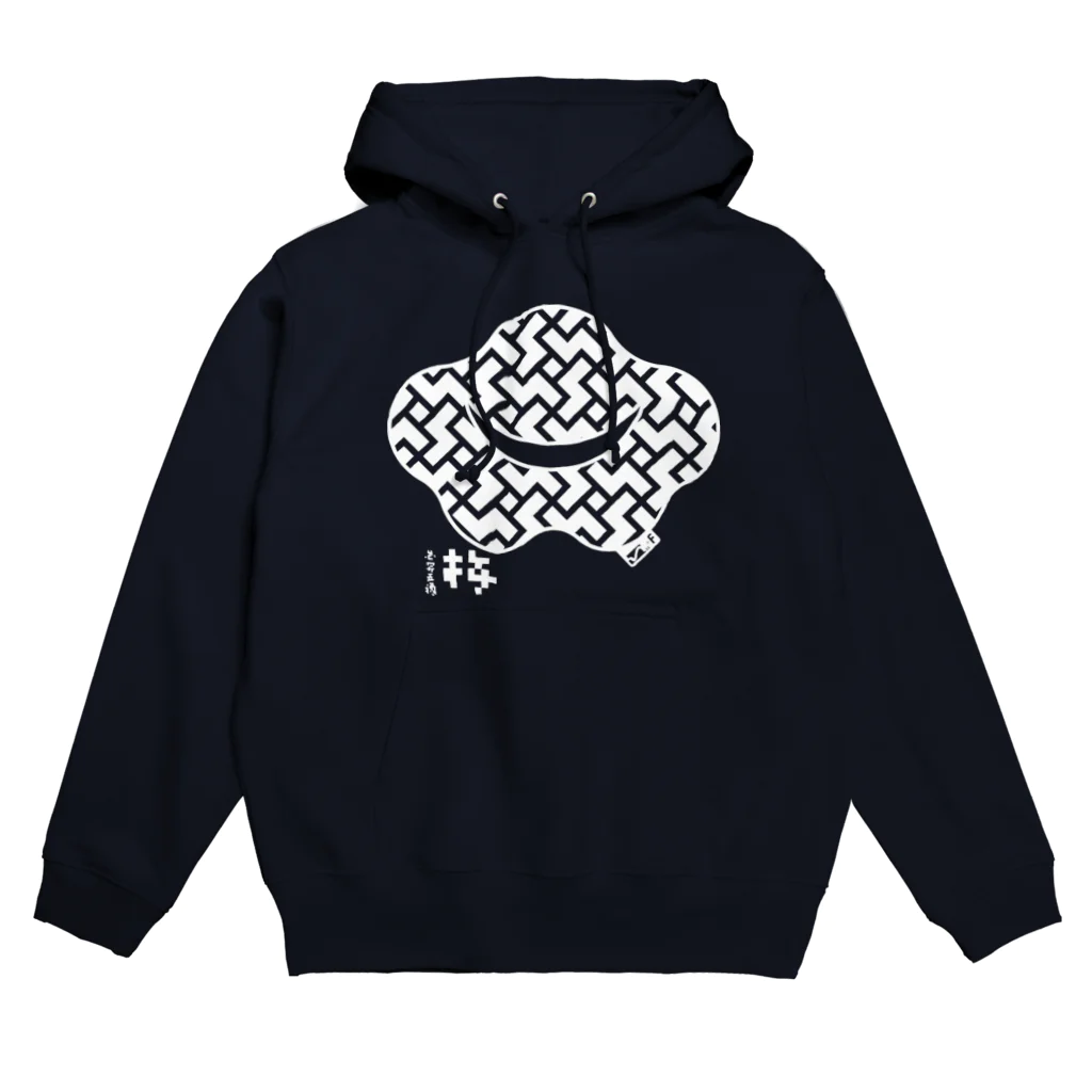 FUNCTION LIMITEDの光琳梅 梅花開五福 卍つなぎ 白 Hoodie