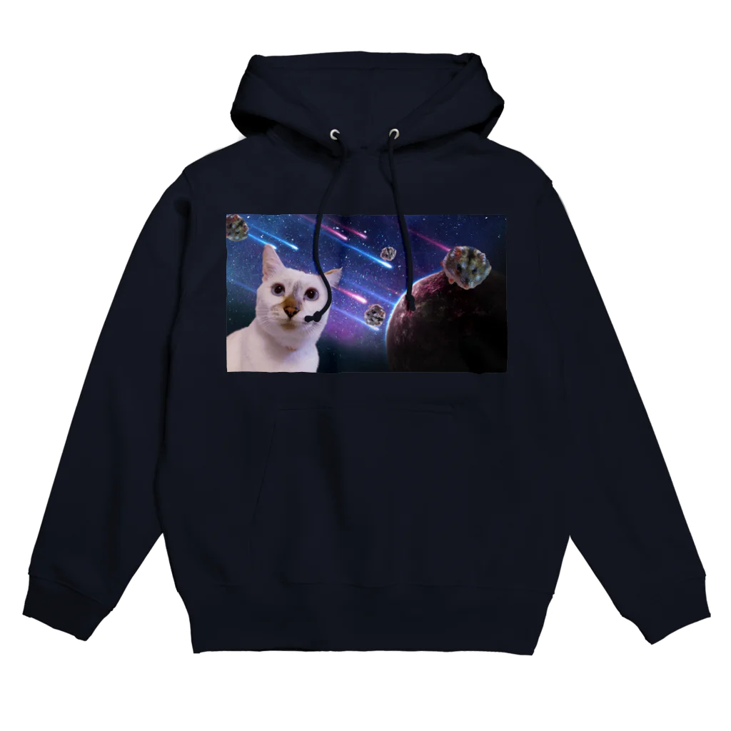 ひよこめいぷるの宇宙猫と宇宙ハムスター Hoodie