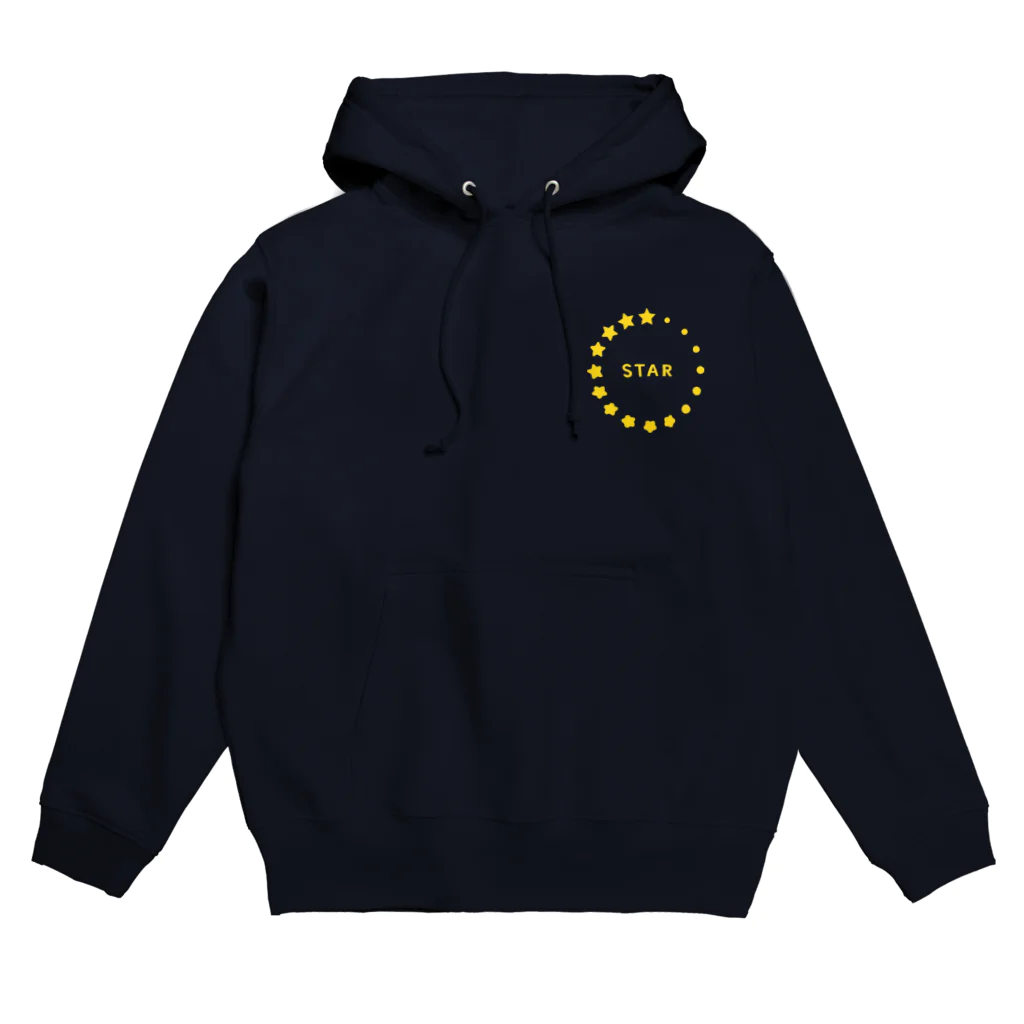 ハナドリカ SUZURI店の星々のクリスマスツリー Hoodie