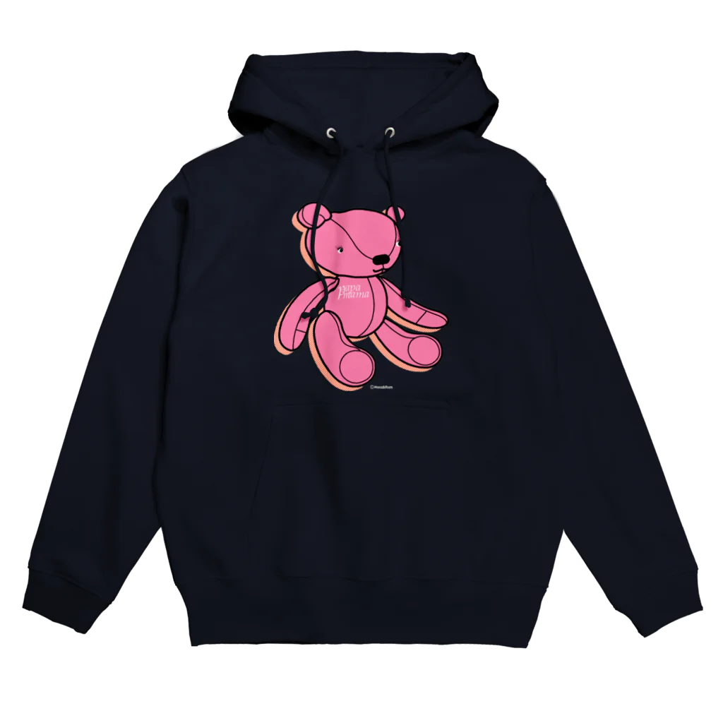 Illustrator Moca&Ram shopのpapamama Teddy bear🐻/ パパママ テディベア Hoodie