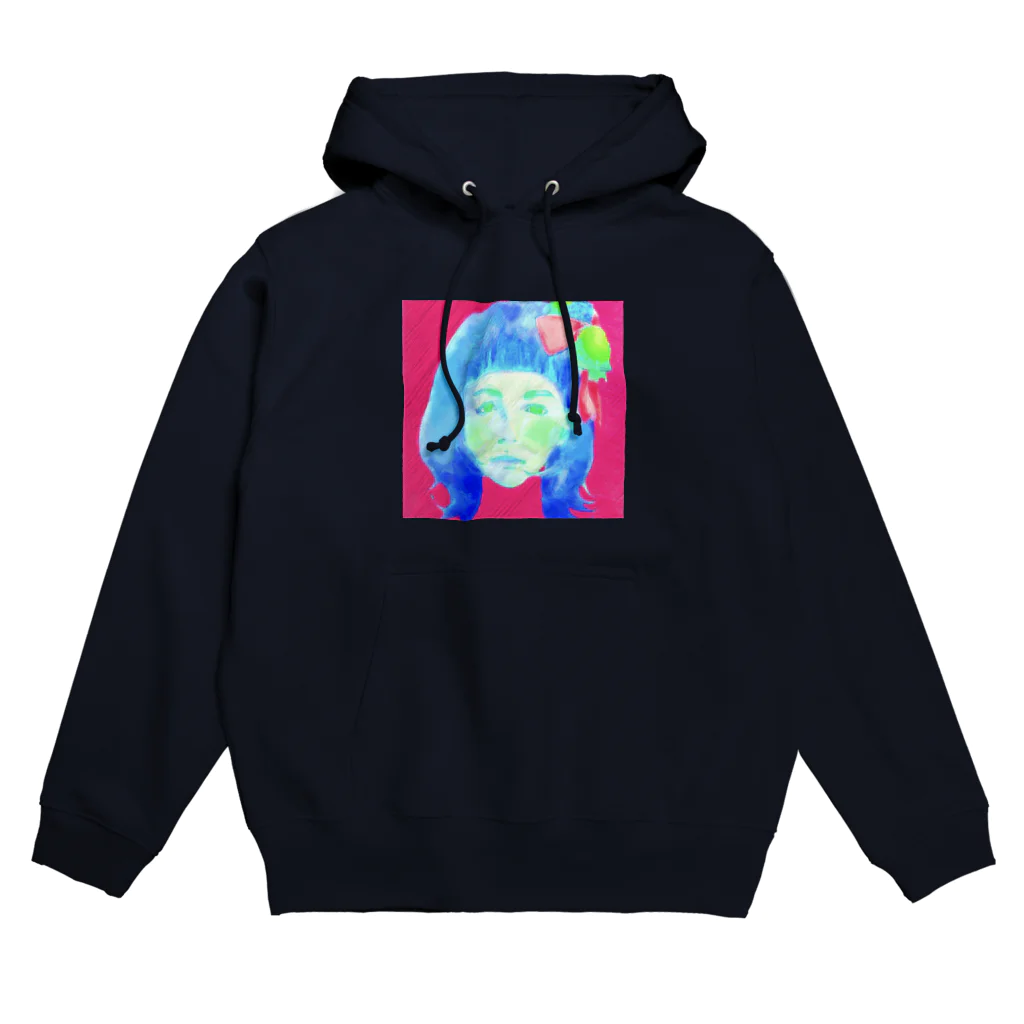 まめお商店のピンク女子 Hoodie