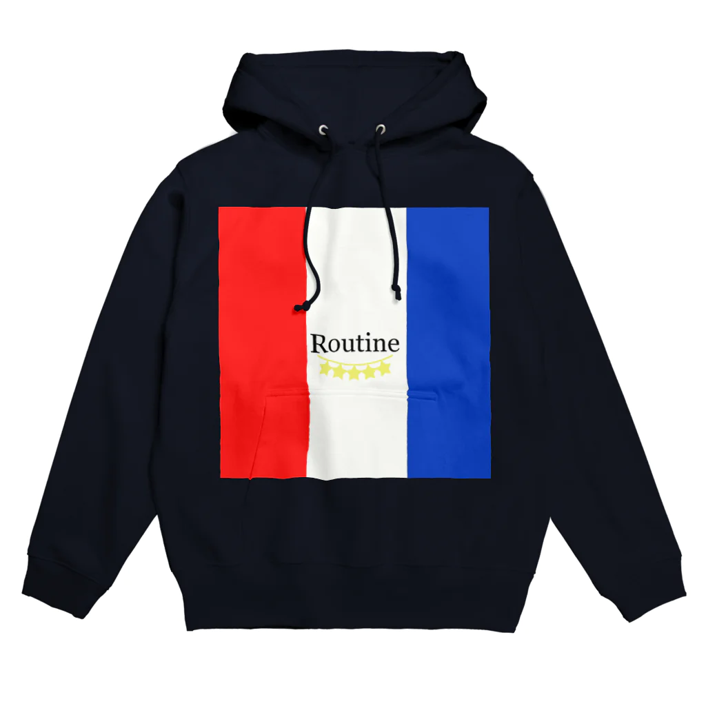 トリコロールカラーのルーティン 国旗ロゴ Hoodie