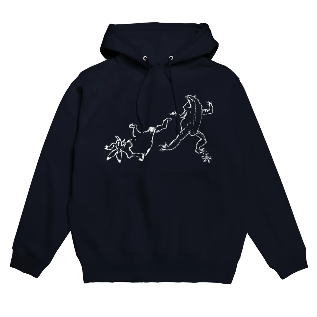 いぶきやのちょうじゅうぎが（しろい線） Hoodie