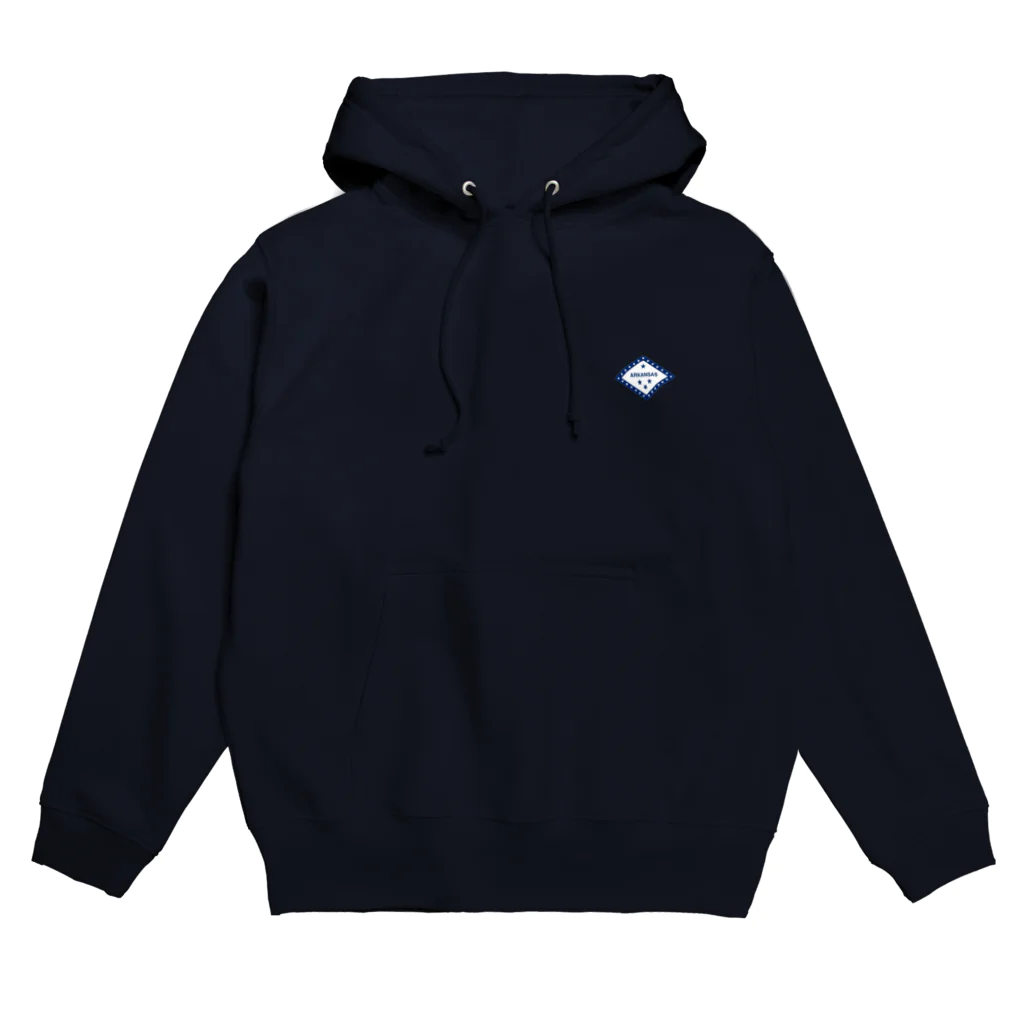 はぬゐのアーカンソー両面ロゴ　白 Hoodie