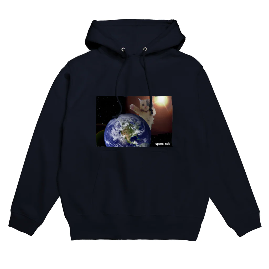 おもち屋さんのスペースキャット地球侵略 Hoodie