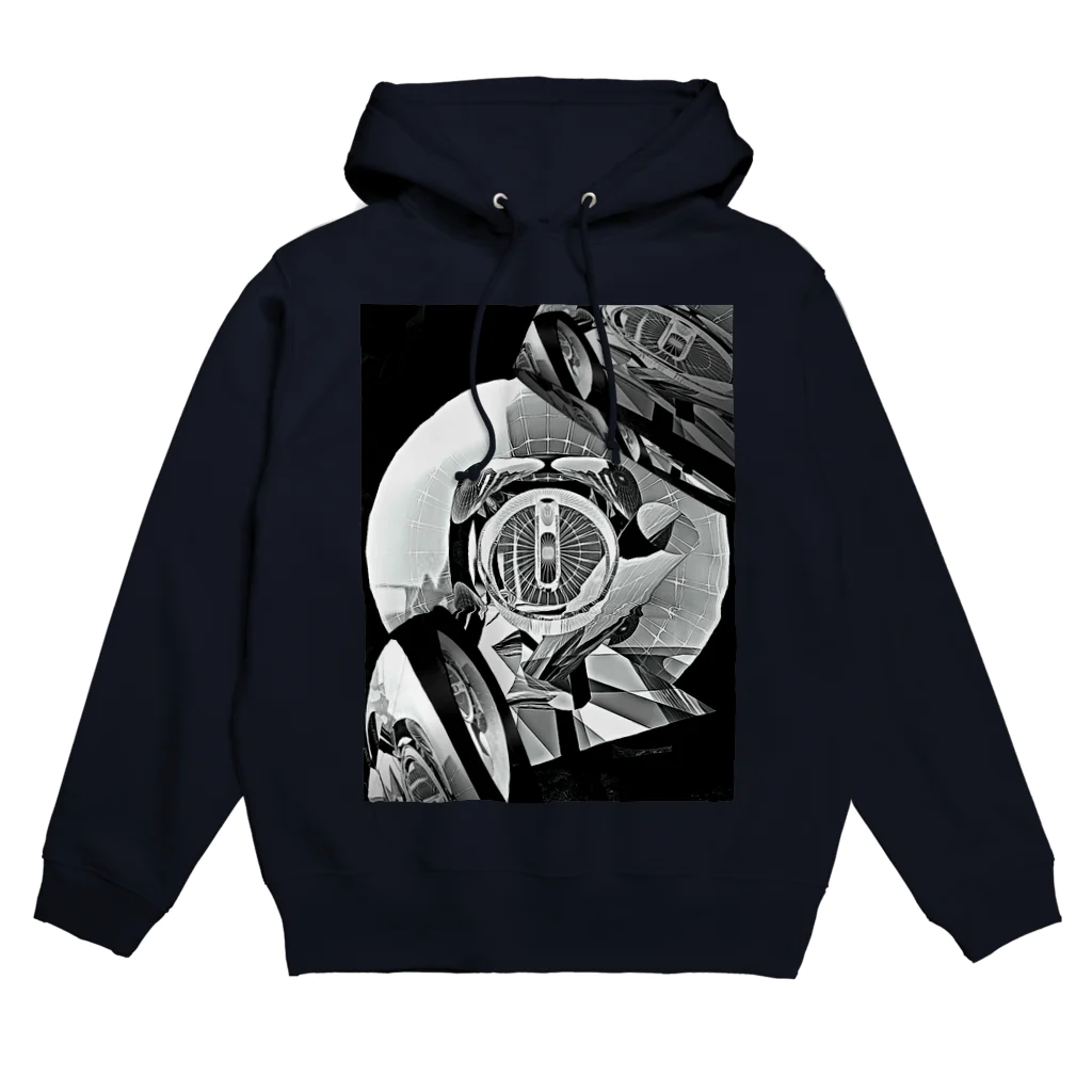 ENONSIZIN SHOPの白黒の宇宙パーカー Hoodie