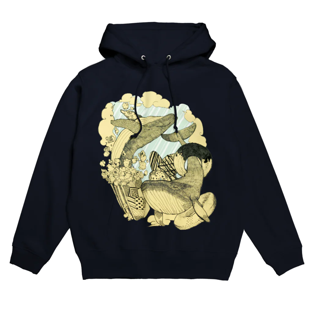 半地下のポップクジラッツ（キャラメルチーズ） Hoodie