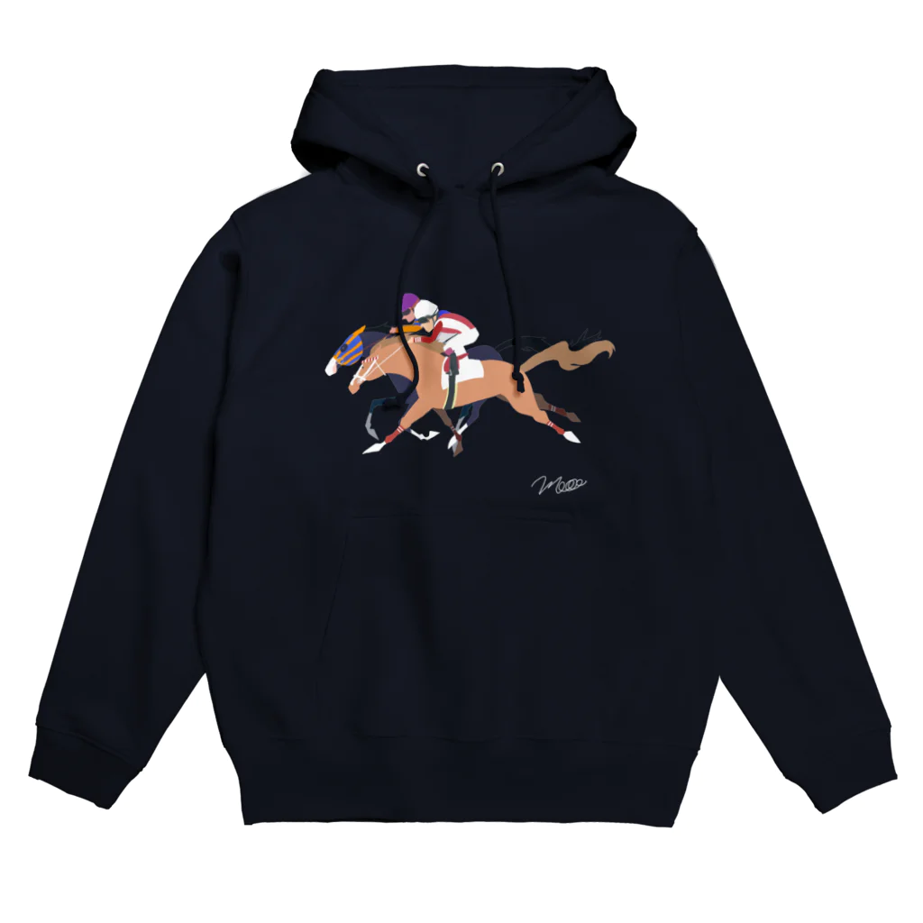 SHIROFUNE_mooooの並走する競走馬 Hoodie