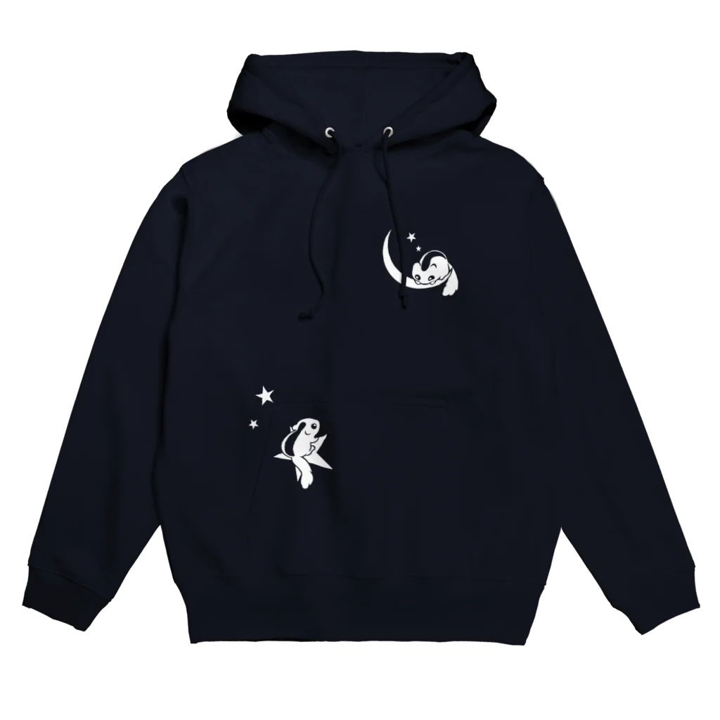 ねぼすけやの夜空にあそぶヤマネ Hoodie