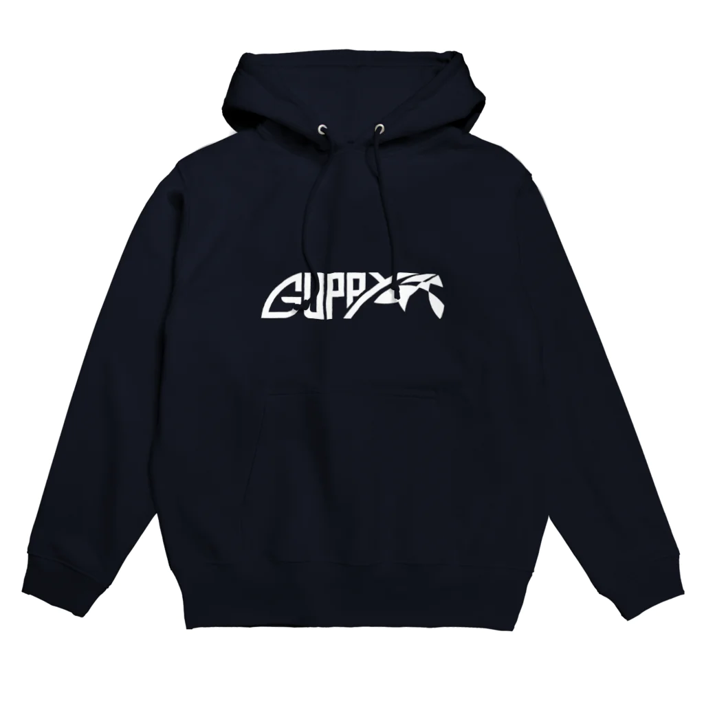 PoooompadoooourのGUPPYロゴ(白) Hoodie