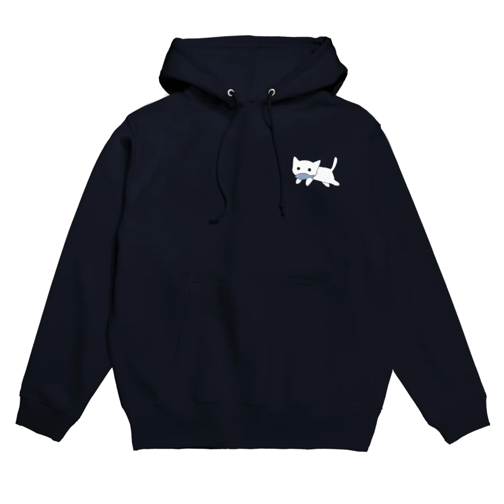 ちろるの雑貨店の魚をくわえる猫 Hoodie