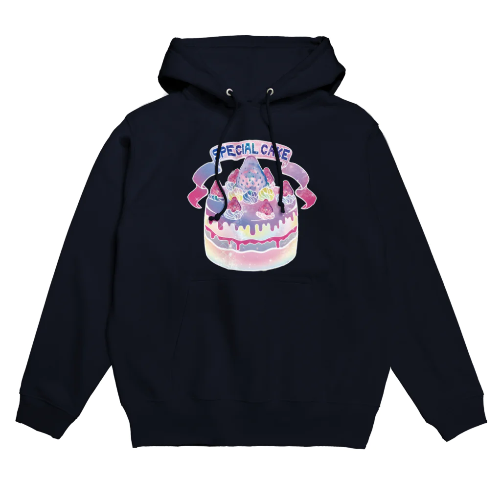 Cɐkeccooの宇宙(そら)いちごのスペシャルケーキ Hoodie