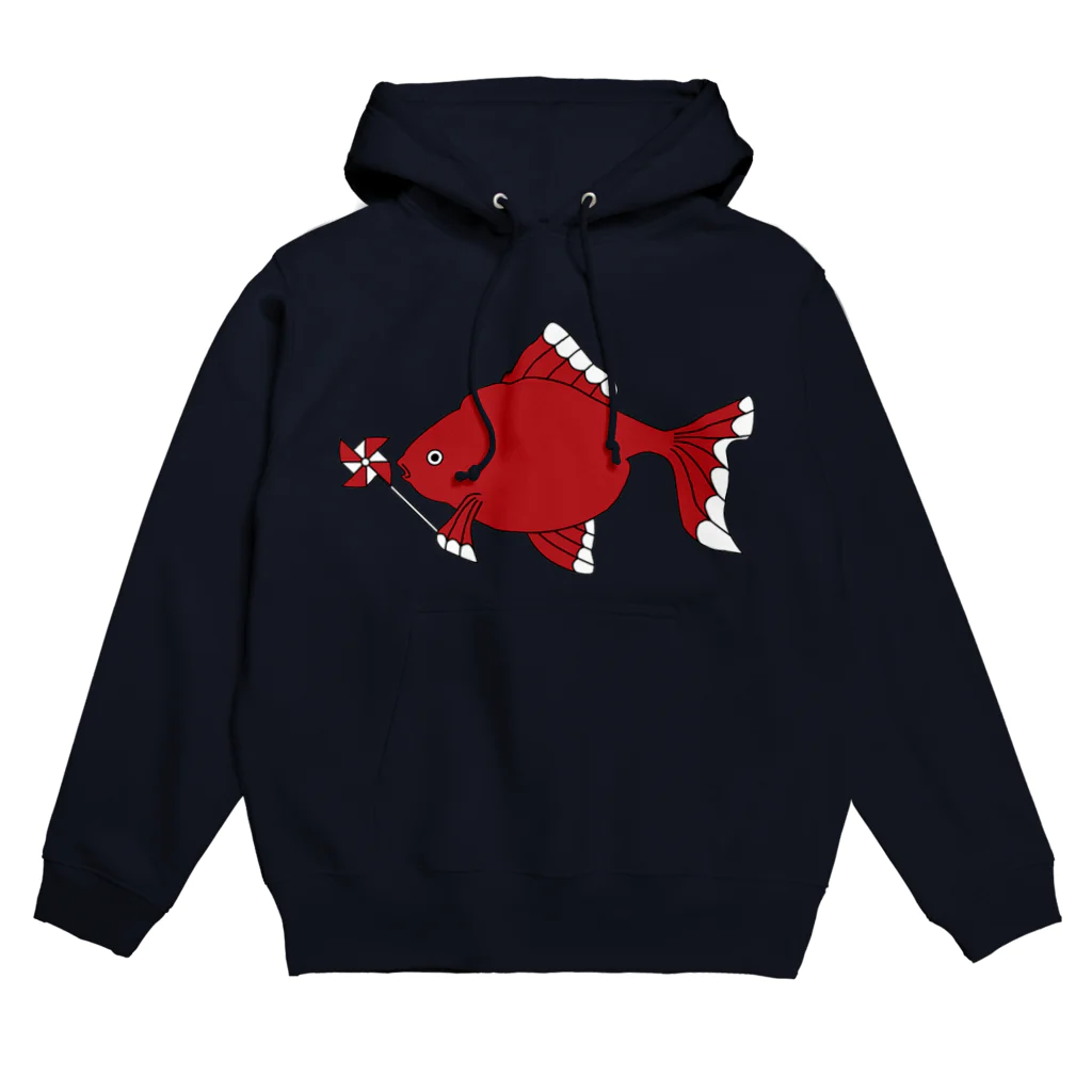 Amiの風車赤金魚 Hoodie