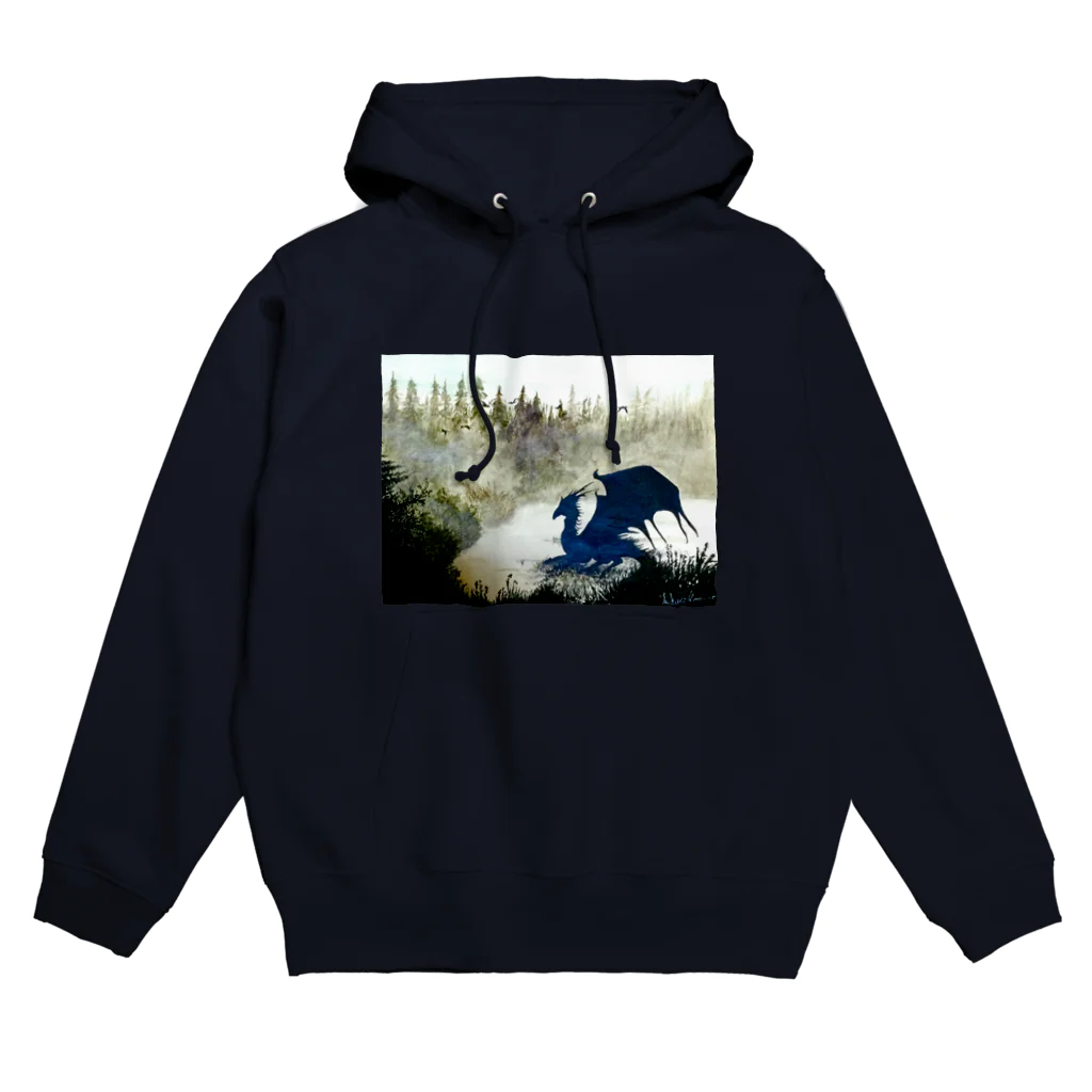 BARBARIAN.TKの霧に浮かぶドラゴン Hoodie