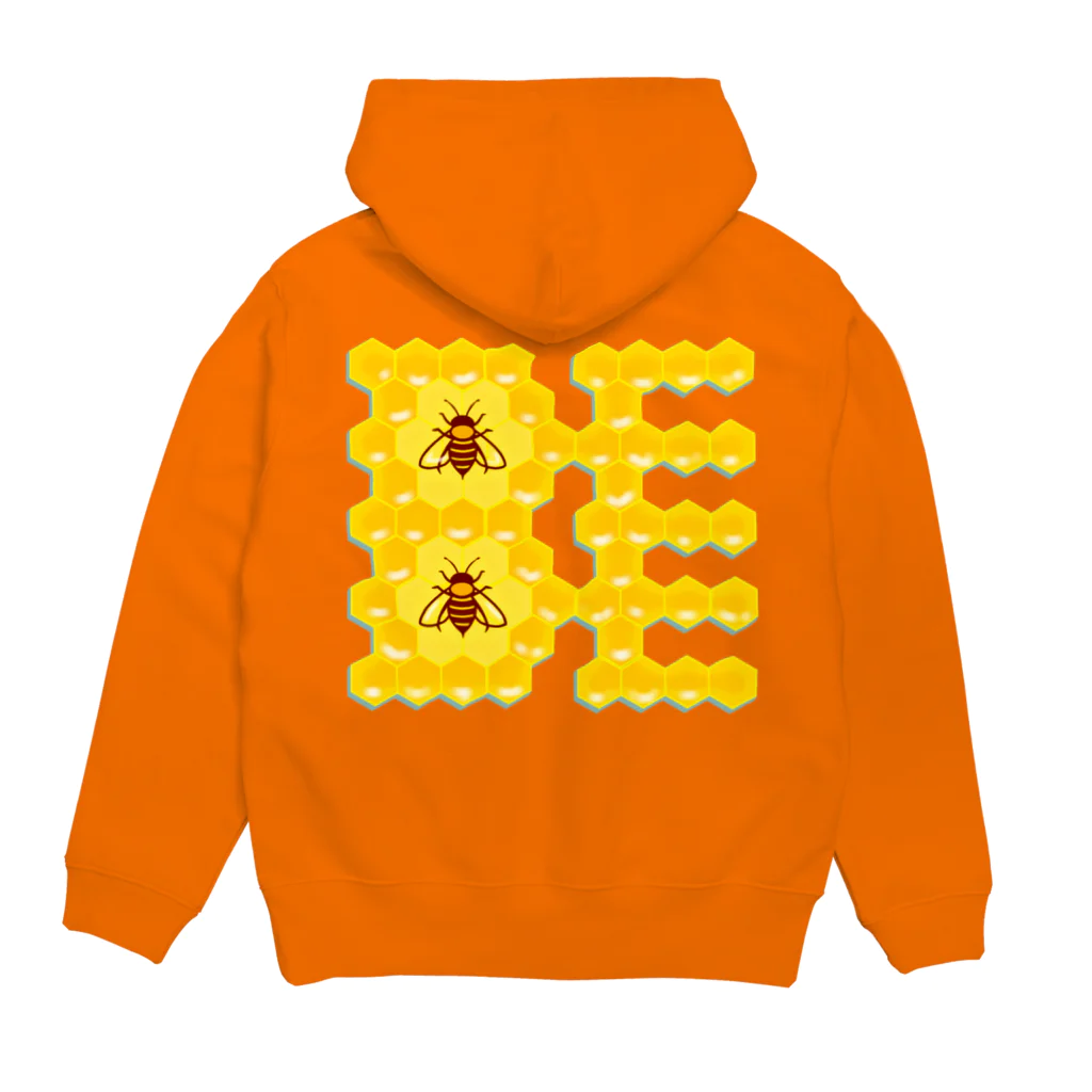 LalaHangeulのハニカム構造(BEE） Hoodie:back