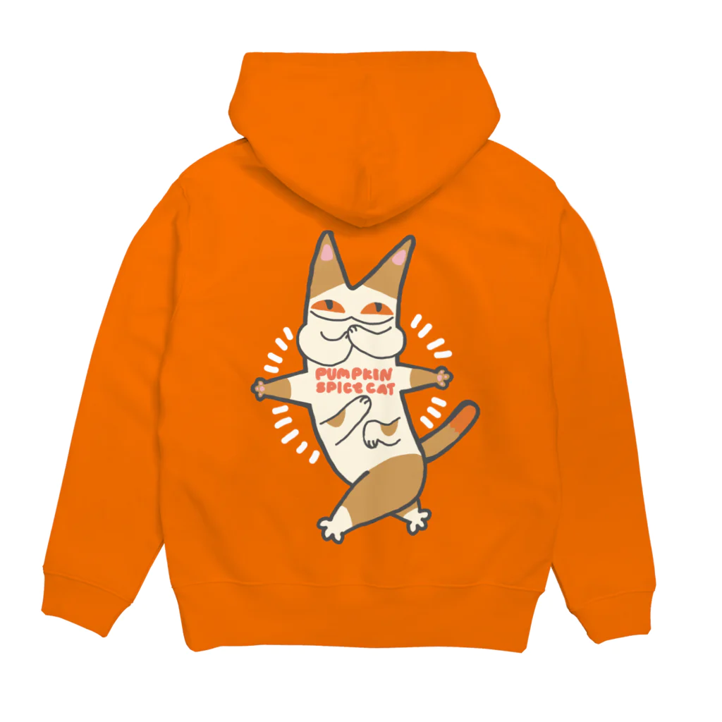 babelのpumpkin spice cat パーカーの裏面