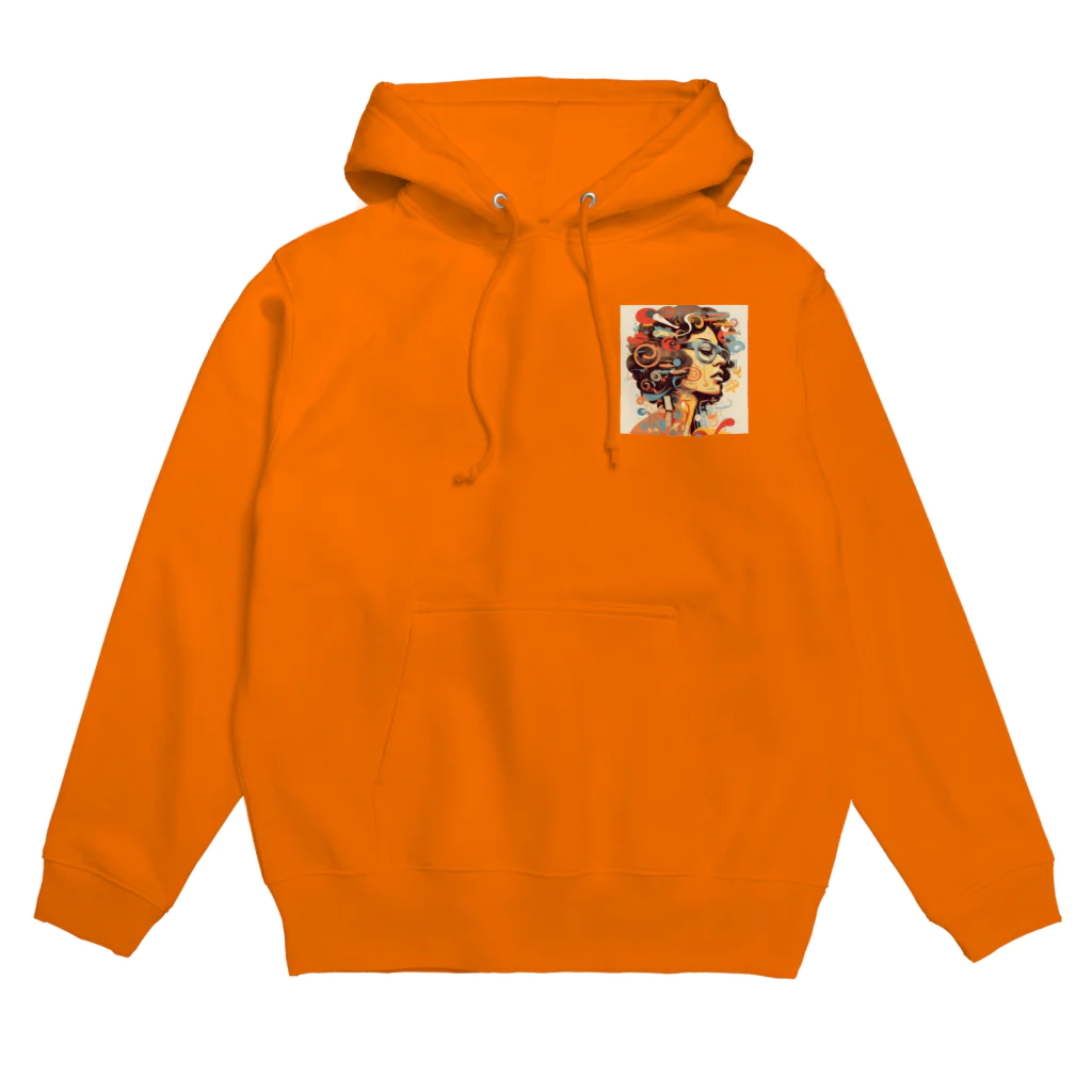 Grazing Wombatのfunky Lady 60's style Hoodie