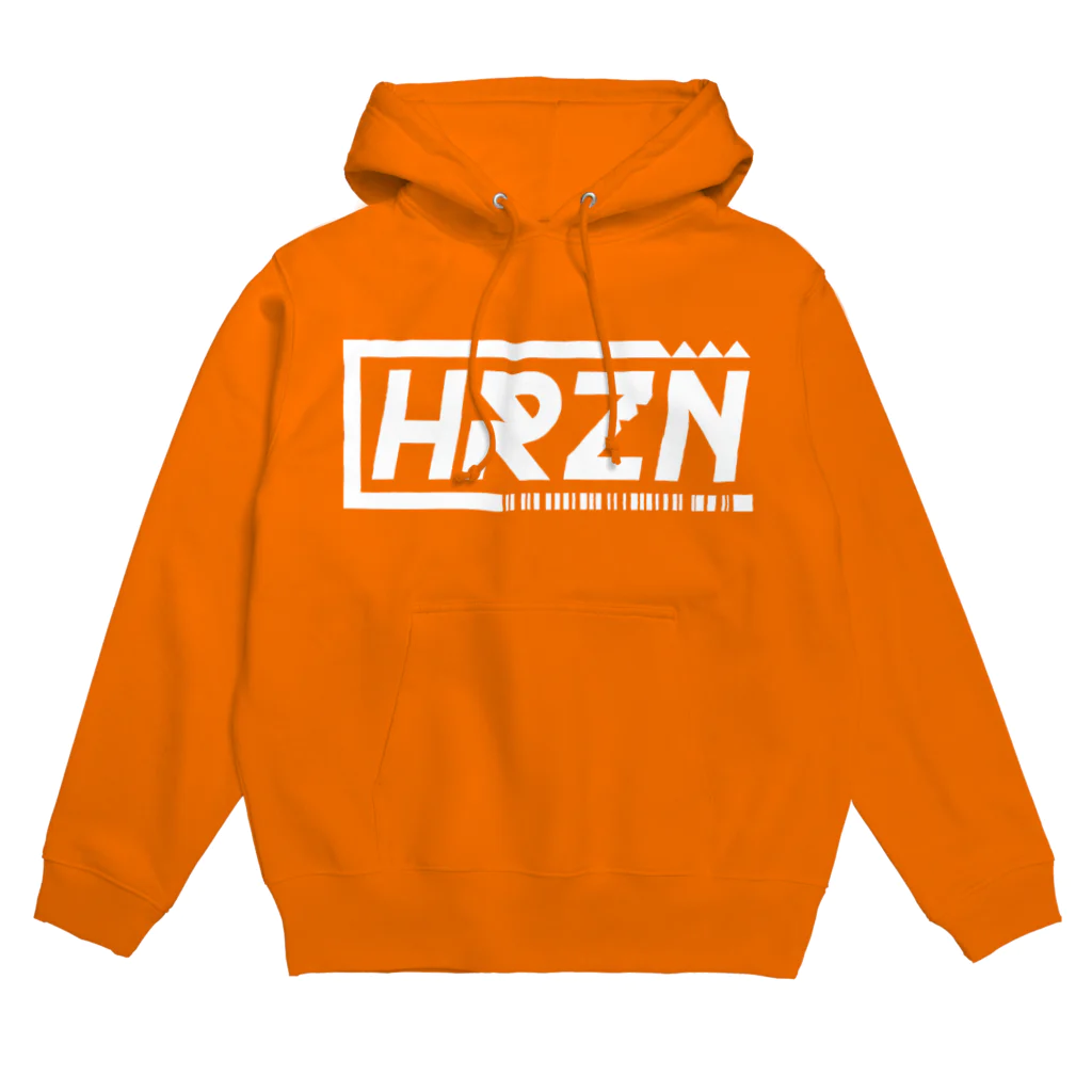 HRZN SUZURIのHRZNバーコードロゴ表裏プリント Hoodie
