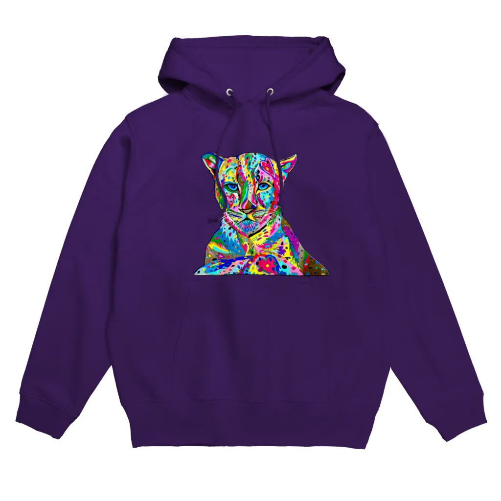 TANSU ART コレクションのカラフルジャガー Hoodie