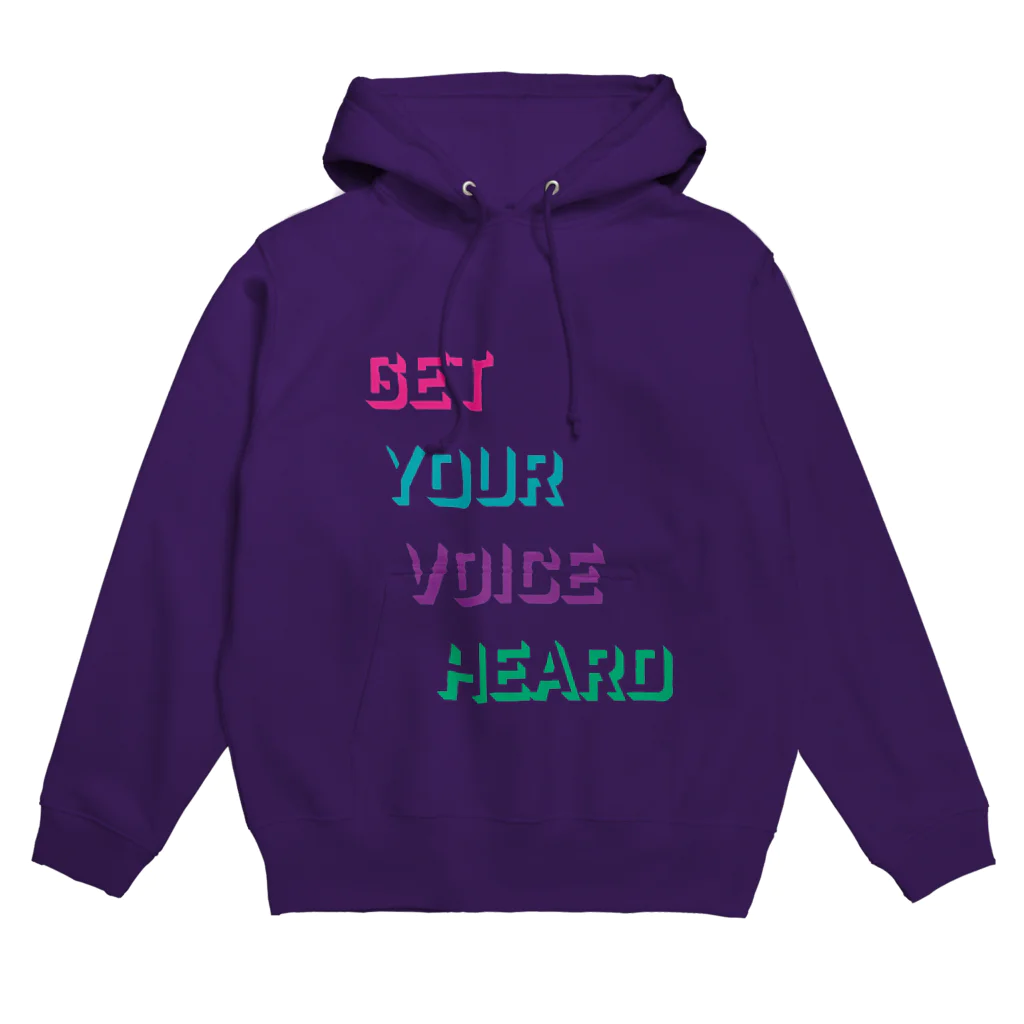 Blah アンテナショップのGet Your Voice インダストリアル：キャンディーネオン Hoodie