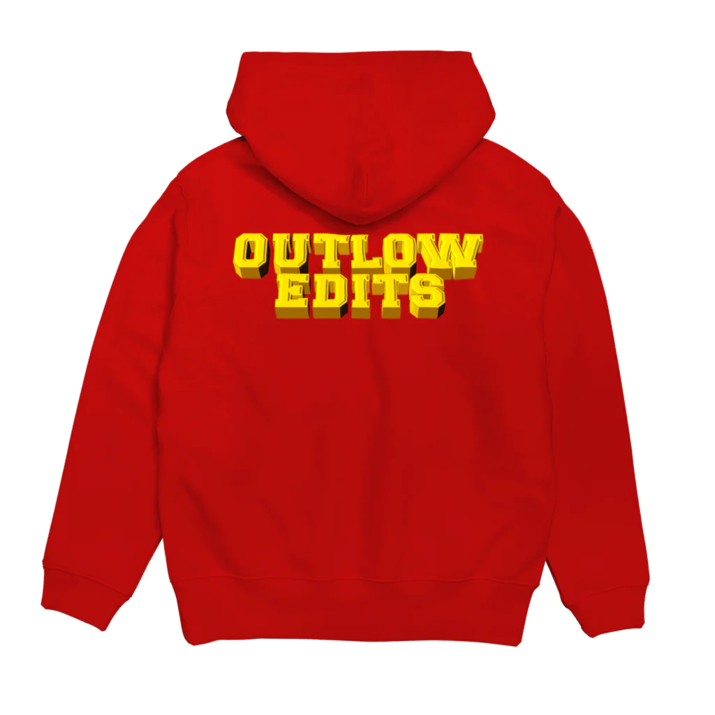 OutlowEditsのOutlow Edits blingbling OUT パーカーの裏面