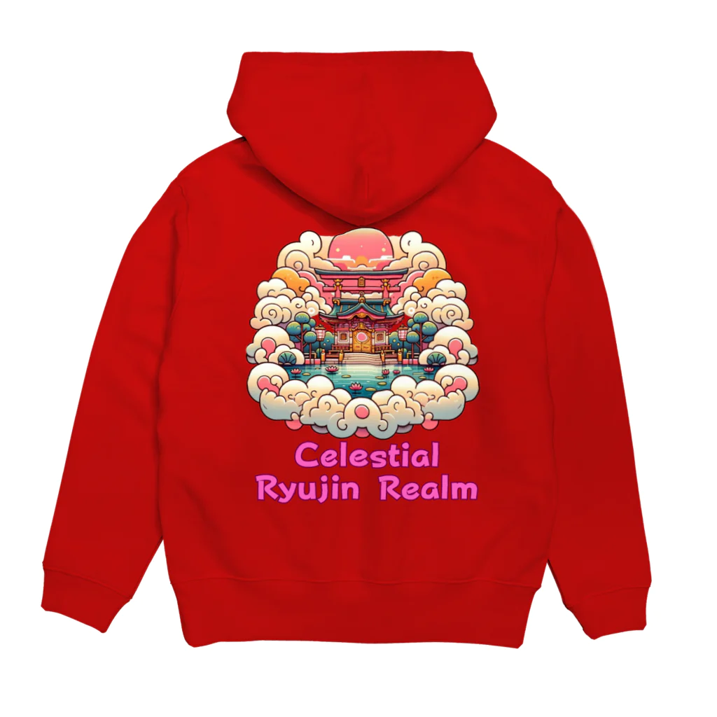 大江戸花火祭りのCelestial Ryujin Realm～天上の龍神社8 Hoodie:back