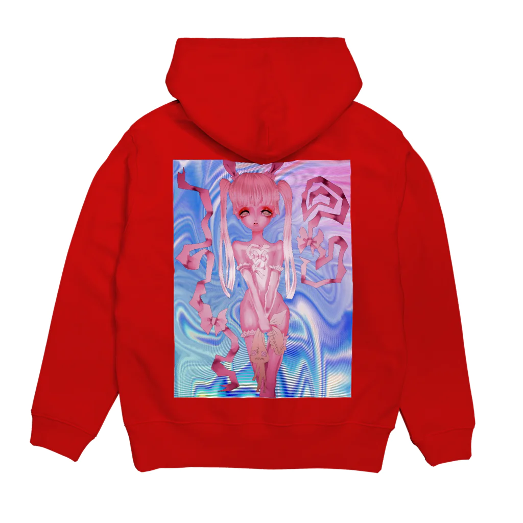 poppincandy__sSのpinky rabbit  girl♡ Hoodie:back