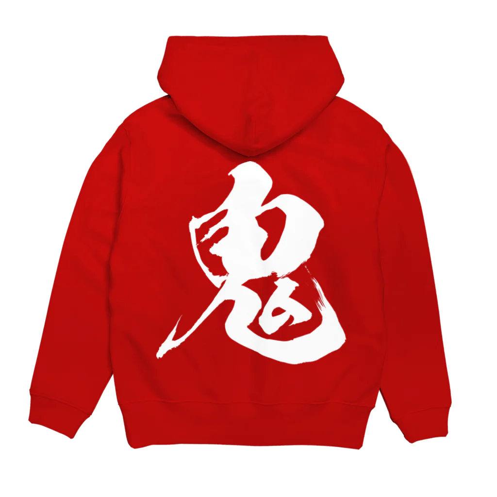 風天工房の鬼（白） Hoodie:back