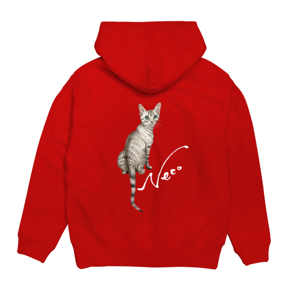 idumi-artの猫　Neco Hoodie:back