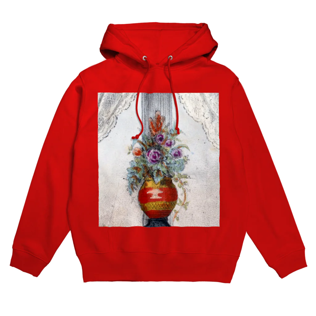 PALA's SHOP　cool、シュール、古風、和風、のflower arrangement　 Hoodie