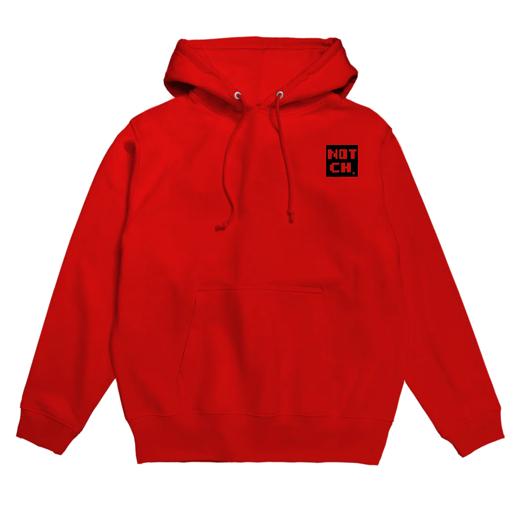 NOTCH.の『NOTCH.』ロゴ RED Hoodie