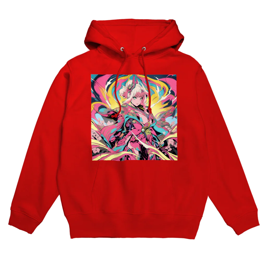 カピパーラ🐻の絢爛華麗♪着物ガール Hoodie