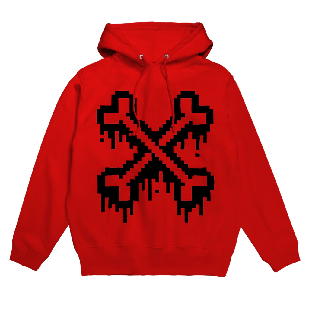 Cɐkeccooのドット絵ほねバツ Hoodie