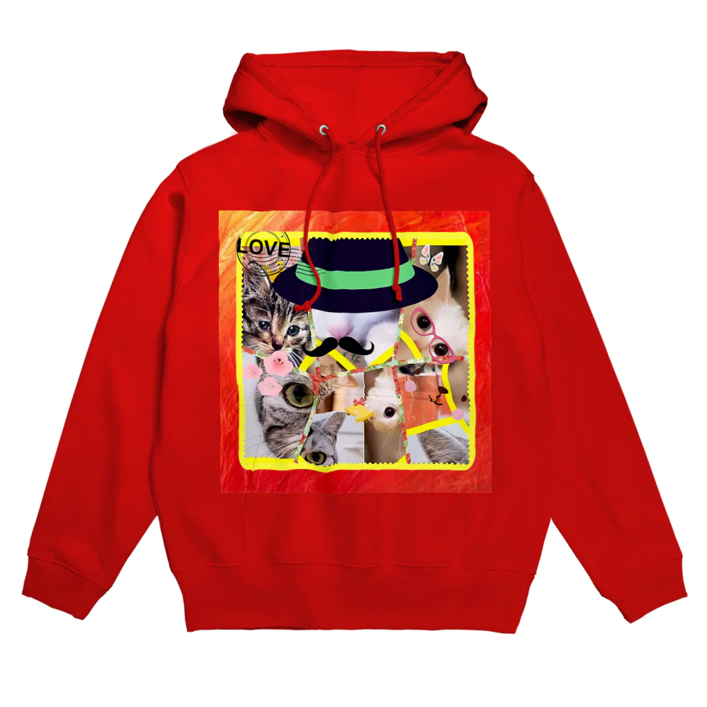 テル！のお店のニャンコ一杯賑(にぎ)やかし Hoodie