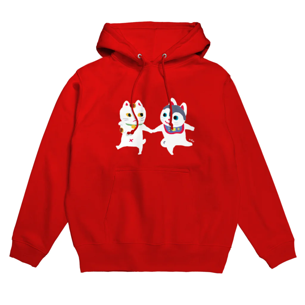 おばけ商店のTOYTOY＜犬張り子と招き猫＞ Hoodie