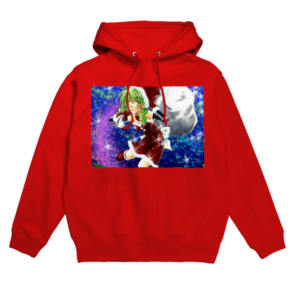 らんさんのテキトー手探り手抜きショップのサンタガール Hoodie