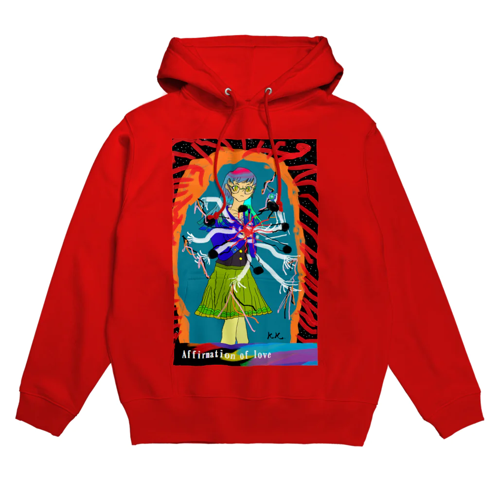 ゴエンダマンモスのお店の愛の肯定　Love Affirmation Hoodie