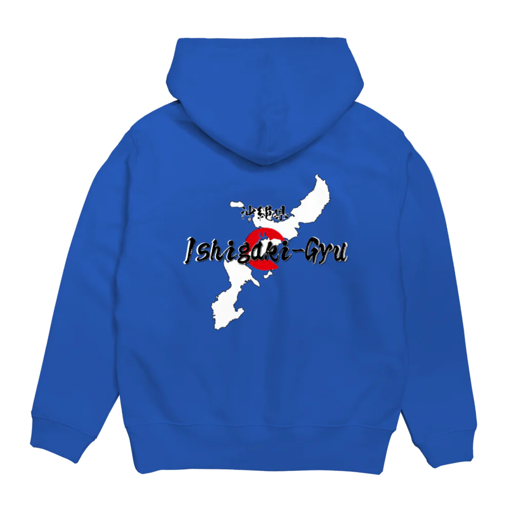 blue-birdの石垣牛 Hoodie:back