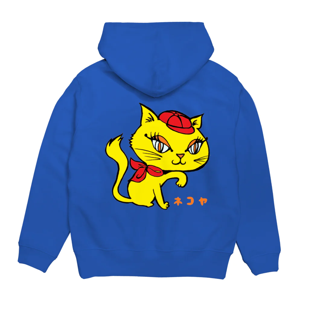 「中華居酒屋 ねこや」マーチャンダイズストアのねこや-ミミちゃんグッズ(猫家、straycat) Hoodie:back