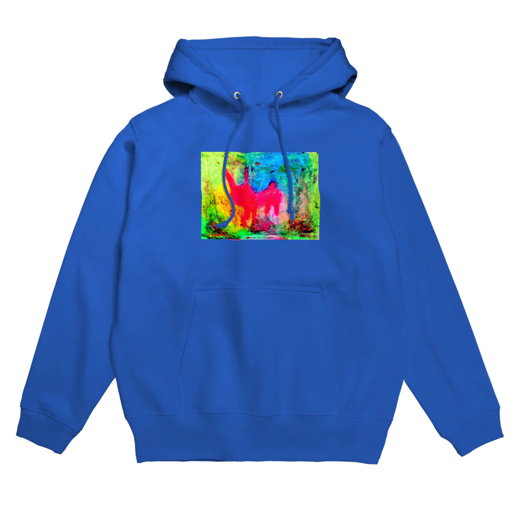 美続千晴の森の中ではしゃぐうさぎ Hoodie