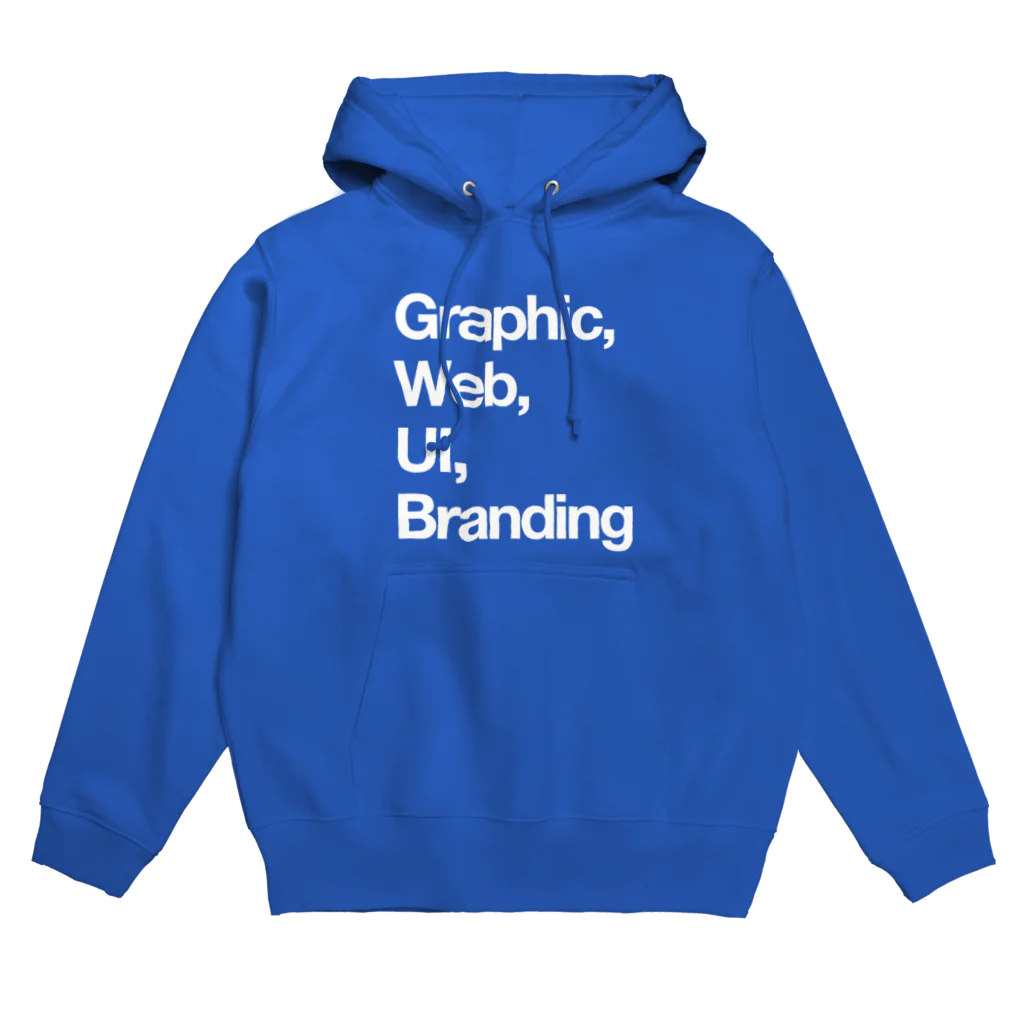 Designer_in_Tokyoの【白】Graphic, Web, UI, Branding パーカー