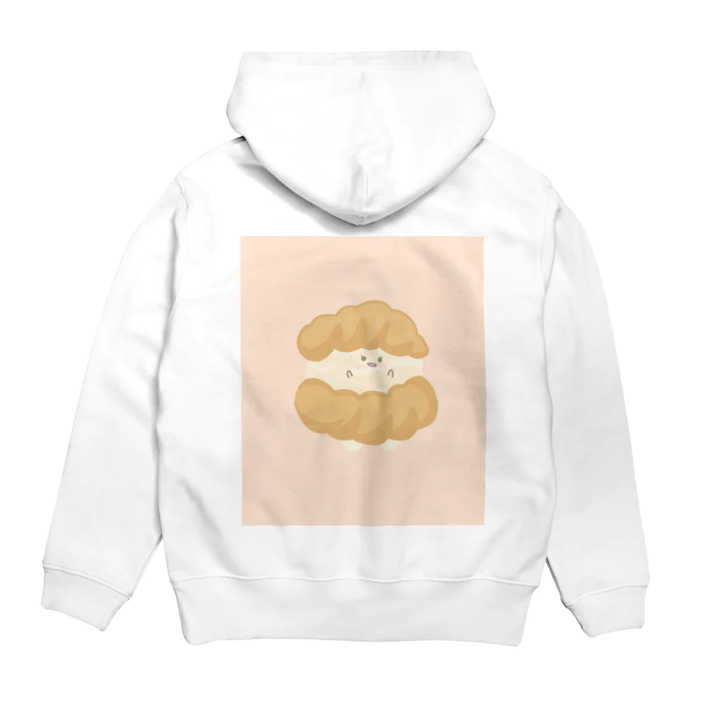 さきまるらんどのシュークリームのくりむちゃん Hoodie:back