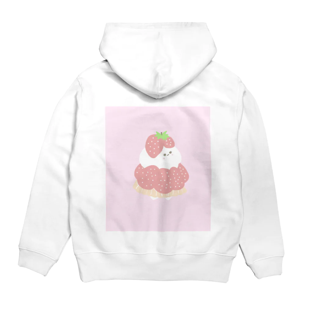 さきまるらんどのいちごタルトのタルトちゃん🍓 Hoodie:back