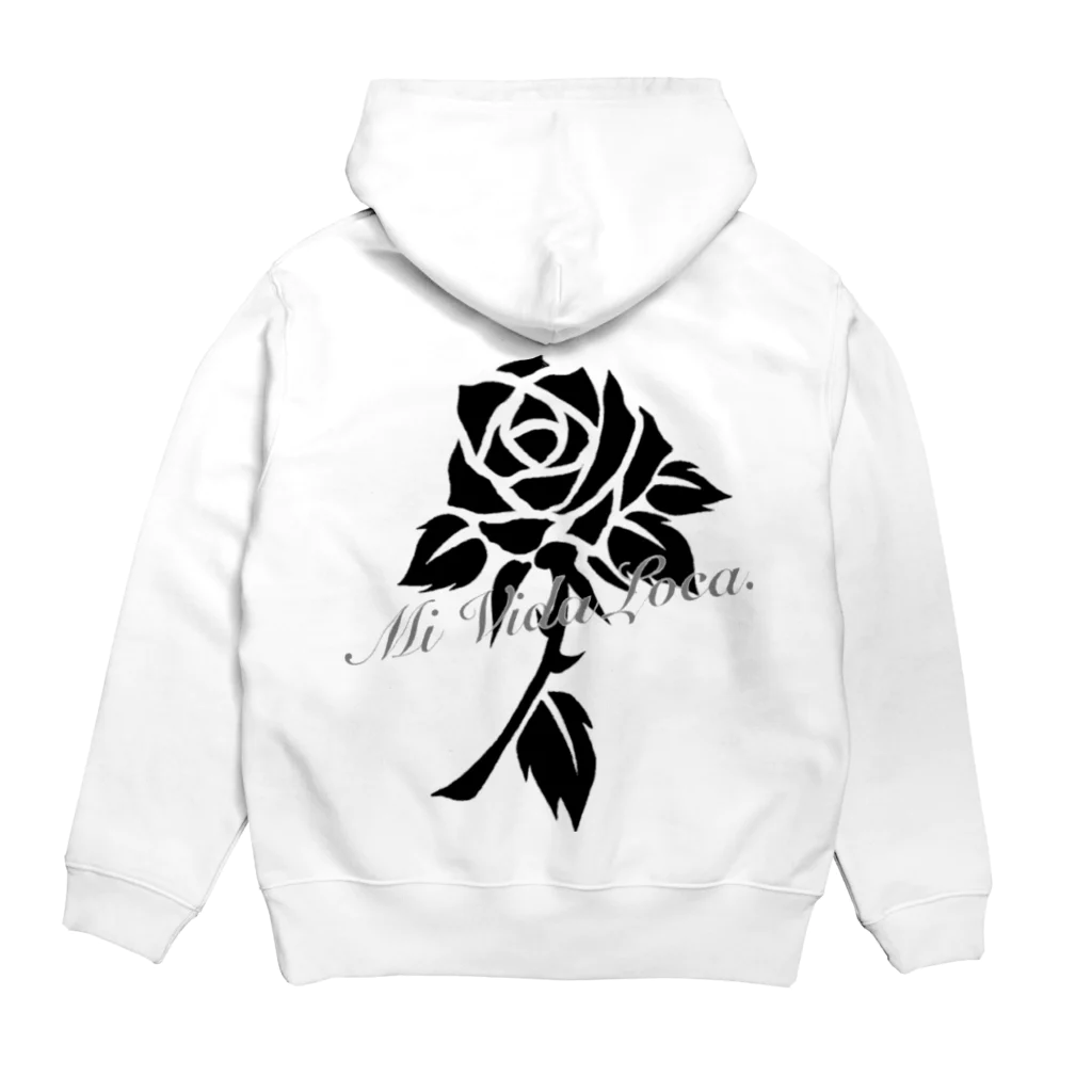 Mi Vida Loca.のMi Vida Loca.【黒薔薇】 Hoodie:back